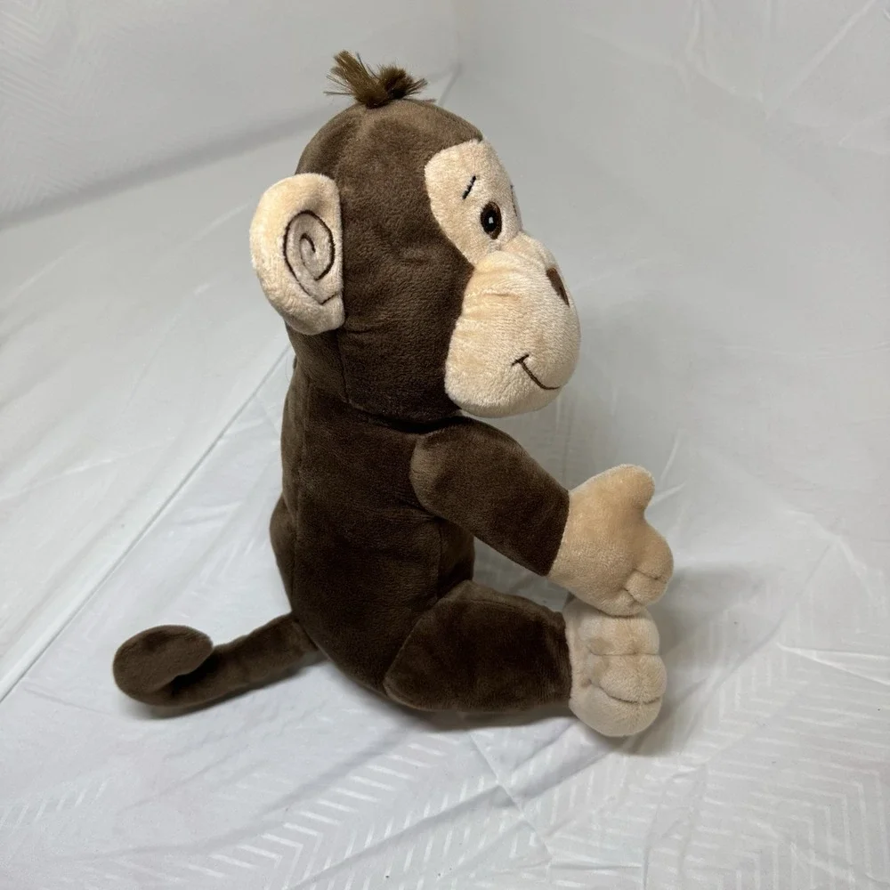 avis Monkey Plush Brown Swirly Ears‎ 2014 Soft Stuffed Animal Collectible Toy
